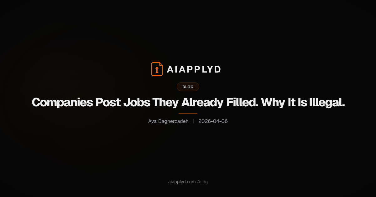 Cover image for Companies Post Jobs They Already Filled. Why It Is Illegal.