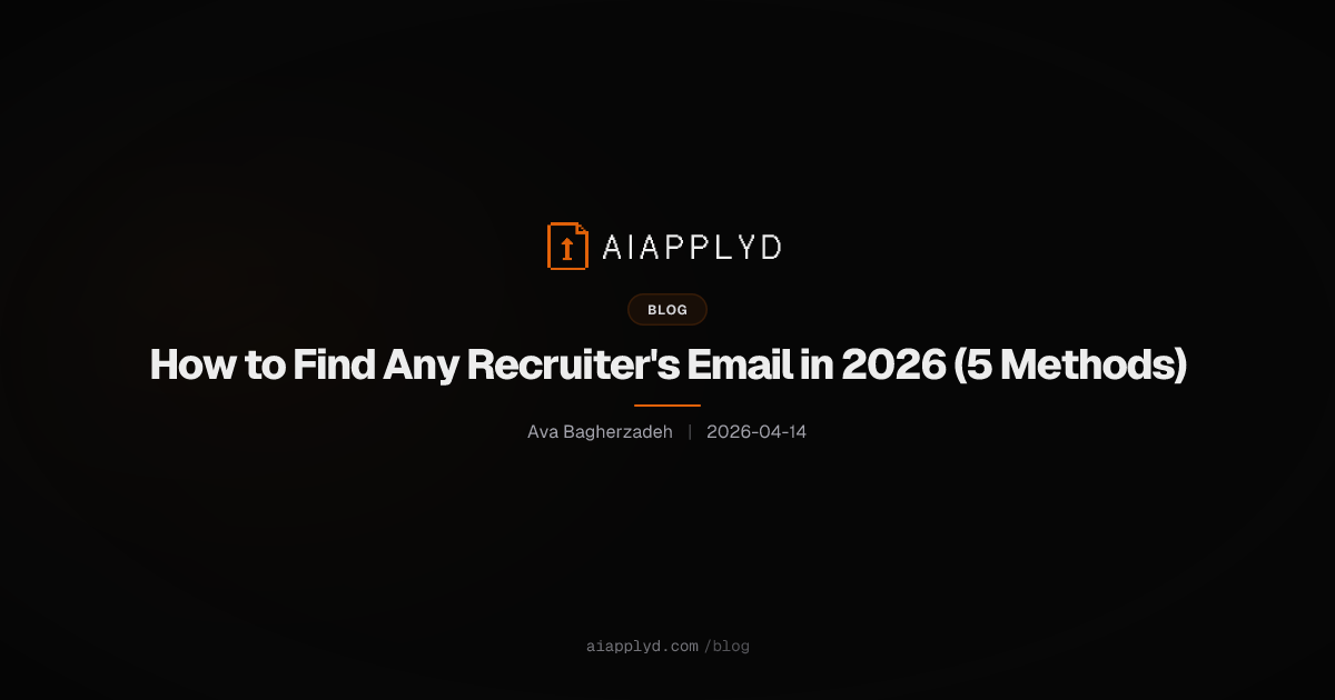 Cover image for How to Find Any Recruiter's Email in 2026 (5 Methods)