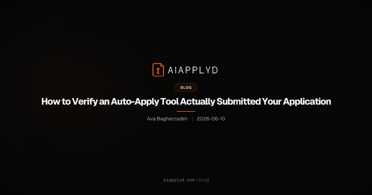 Cover image for How to Verify an Auto-Apply Tool Actually Submitted Your Application
