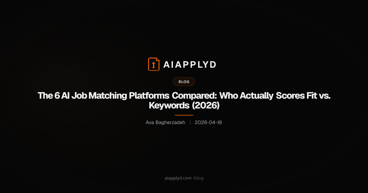 Cover image for The 6 AI Job Matching Platforms Compared: Who Actually Scores Fit vs. Keywords (2026)
