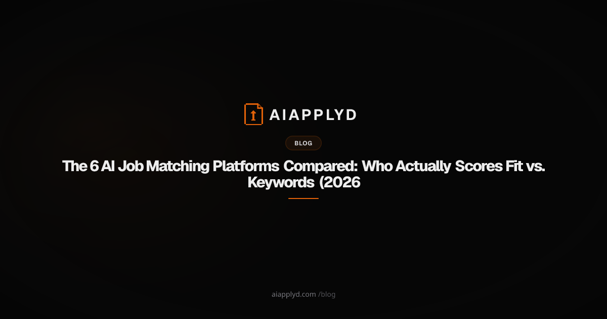 Best AI Job Matching Platforms 2026 (6 Tested) - AI Applyd