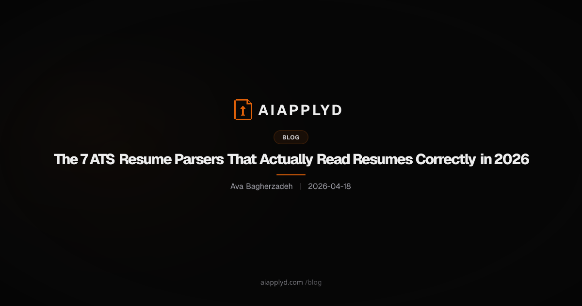Cover image for The 7 ATS Resume Parsers That Actually Read Resumes Correctly in 2026