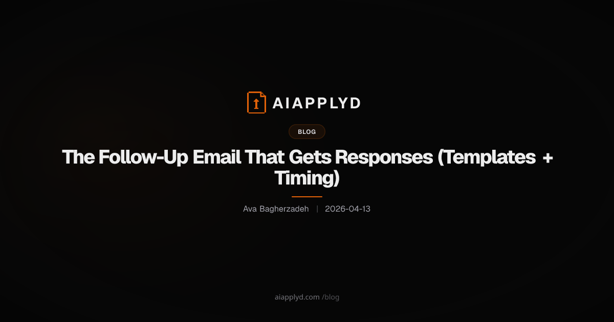 Cover image for The Follow-Up Email That Gets Responses (Templates + Timing)