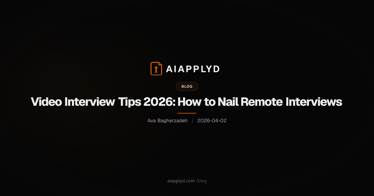 Cover image for Video Interview Tips 2026: How to Nail Remote Interviews
