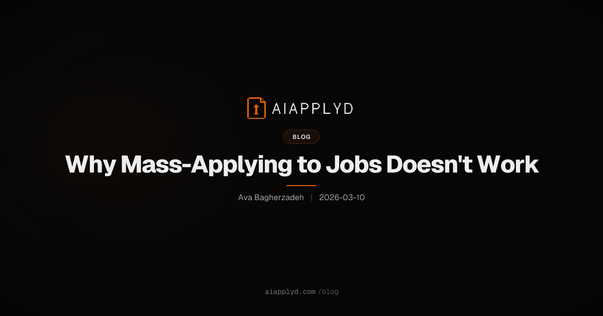 Cover image for Why Mass-Applying to Jobs Doesn't Work