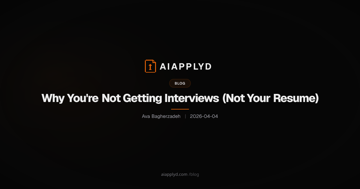 Cover image for Why You're Not Getting Interviews (Not Your Resume)